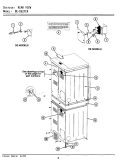 REAR VIEW Diagram and Parts List for GDG27CD  Maytag Dryer
