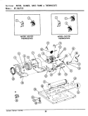 MOTOR, BLOWER, BASE FRAME & THERMOSTATS Diagram and Parts List for GDG27CD  Maytag Dryer