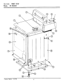 FRONT VIEW - CD MODELS Diagram and Parts List for DE26CD  Maytag Dryer