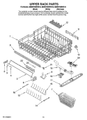 UPPER RACK PARTS Diagram and Parts List for MDB9750BWW10  Maytag Dishwasher