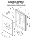REFRIGERATOR DOOR PARTS Diagram and Parts List for MBF2256KEB11  Maytag Refrigerator