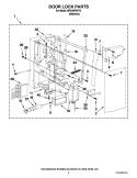 DOOR LOCK PARTS Diagram and Parts List for MFS25PDFTS  Maytag Washer