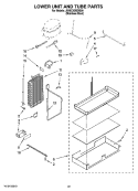 LOWER UNIT AND TUBE PARTS Diagram and Parts List for JS48CXDBDB00  Jenn-Air Refrigerator