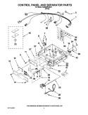 CONTROL PANEL AND SEPARATOR PARTS Diagram and Parts List for MLE24PDAZW1  Maytag Dryer