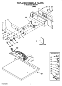 TOP AND CONSOLE PARTS Diagram and Parts List for MDG17MNAWW1  Maytag Dryer
