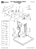 TOP AND CONSOLE PARTS Diagram and Parts List for MGD5620TQ0  Maytag Dryer