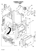 CABINET PARTS Diagram and Parts List for MGD5800TW1  Maytag Dryer