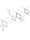 DOOR Diagram and Parts List for RS511M P1327801M Amana Microwave