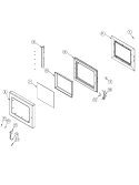 DOOR Diagram and Parts List for RCS10 P1327703M Amana Microwave