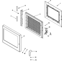 DOOR Diagram and Parts List for KFC2W P1330121M Amana Microwave