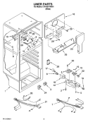 LINER PARTS Diagram and Parts List for CTB1821VRW01  Magic Chef Refrigerator