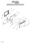 DOOR PARTS Diagram and Parts List for MGRH865QDS12  Maytag Range