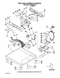 TOP AND CONSOLE PARTS Diagram and Parts List for MDG25PDAWW0  Maytag Dryer