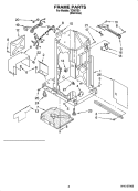 FRAME PARTS Diagram and Parts List for TC607S0  Jenn-Air Trash Compactor