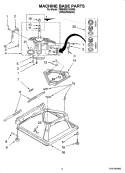 MACHINE BASE PARTS Diagram and Parts List for 7MMMS0120VM0  Maytag Washer