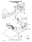 TOP AND CONSOLE PARTS Diagram and Parts List for MDE17CSAZW1  Maytag Dryer