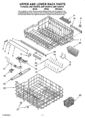 UPPER AND LOWER RACK PARTS Diagram and Parts List for JDB1105AWS10  Jenn-Air Dishwasher
