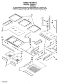 SHELF PARTS Diagram and Parts List for JFI2089ATS10  Jenn-Air Refrigerator