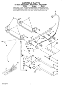 MANIFOLD PARTS Diagram and Parts List for MGRL752BDW14  Maytag Range