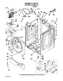 CABINET PARTS Diagram and Parts List for MDG25PDAXW0  Maytag Dryer