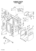 CABINET PARTS Diagram and Parts List for YMED6300TQ0  Maytag Dryer