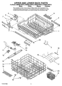 UPPER AND LOWER RACK PARTS Diagram and Parts List for MDB8951BWQ10  Maytag Dishwasher