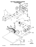 TOP AND CONSOLE PARTS Diagram and Parts List for MDG17CSAGW0  Maytag Dryer