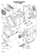 BULKHEAD PARTS, OPTIONAL PARTS (NOT INCLUDED) Diagram and Parts List for 3RAED3005TQ0  Admiral Dryer