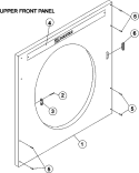 UPPER FRONT PANEL ASSEMBLY Diagram and Parts List for MLG31PCAWQ  Maytag Dryer