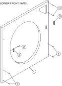 LOWER FRONT PANEL ASSEMBLY Diagram and Parts List for MLG31PCAWQ  Maytag Dryer