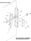 MAIN DOOR SWITCH ASSEMBLY Diagram and Parts List for MLG31PCBWW  Maytag Dryer