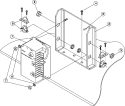 Part Location Diagram of A815724 Whirlpool Assembly, BRACKET