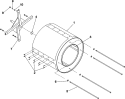TUMBLER SUPPORT ASY Diagram and Parts List for MDG30PCCWW  Maytag Dryer