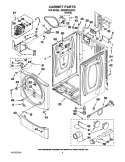 CABINET PARTS Diagram and Parts List for MDE25PDAZWO  Maytag Dryer
