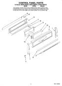 CONTROL PANEL PARTS Diagram and Parts List for MGR6775BDB13  Maytag Range