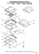 REFRIGERATOR SHELF PARTS Diagram and Parts List for MSD2258KGB01  Maytag Refrigerator