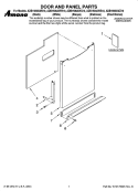DOOR AND PANEL PARTS Diagram and Parts List for ADB1500AWZ10  Amana Dishwasher