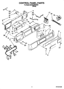 CONTROL PANEL PARTS Diagram and Parts List for MAH22PRAWW1  Maytag Washer