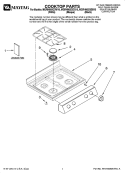 Part Location Diagram of 74009121 Whirlpool Double Burner Grate