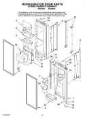 REFRIGERATOR DOOR PARTS Diagram and Parts List for JFI2589AEP10  Jenn-Air Refrigerator