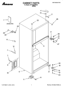 CABINET PARTS Diagram and Parts List for ATF1822MRE01  Amana Refrigerator