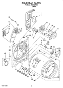 BULKHEAD PARTS, OPTIONAL PARTS (NOT INCLUDED) Diagram and Parts List for MED5820TW0  Maytag Dryer