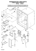 REFRIGERATOR LINER PARTS Diagram and Parts List for JFI2589AEP10  Jenn-Air Refrigerator