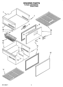 DRAWER PARTS Diagram and Parts List for JUD278DBCX00  Jenn-Air Refrigerator