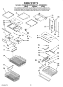 SHELF PARTS Diagram and Parts List for MFD2562KES10  Maytag Refrigerator