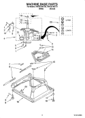 MACHINE BASE PARTS Diagram and Parts List for 7MNTE1000TT0  Amana Washer