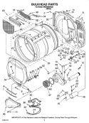 BULKHEAD PARTS Diagram and Parts List for MGD9600SQ0  Maytag Dryer