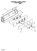 CONTROL PANEL PARTS Diagram and Parts List for MAT14CSAGW0  Maytag Washer