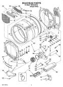 BULKHEAD PARTS Diagram and Parts List for YMEDZ400TQ2  Maytag Dryer