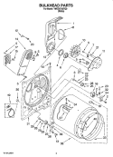 BULKHEAD PARTS, OPTIONAL PARTS (NOT INCLUDED) Diagram and Parts List for YMED5740TQ0  Maytag Dryer